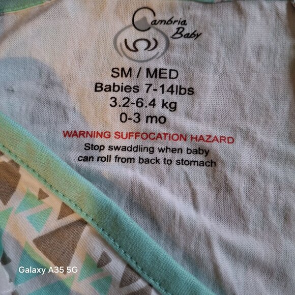 Set Of 3 Cambria Baby & Bubble Bear Swaddle Wraps SM/MED 0-3 Months Organic Cott - Picture 4 of 6